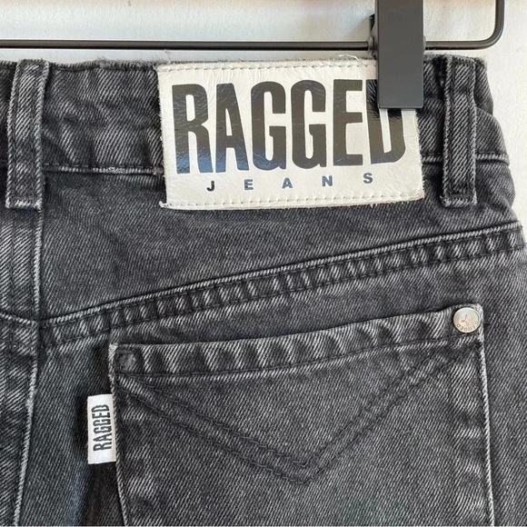 The Ragged Priest Butt Cut Black Mom Jeans High Waisted Pants Charcoal 26 - Picture 11 of 16